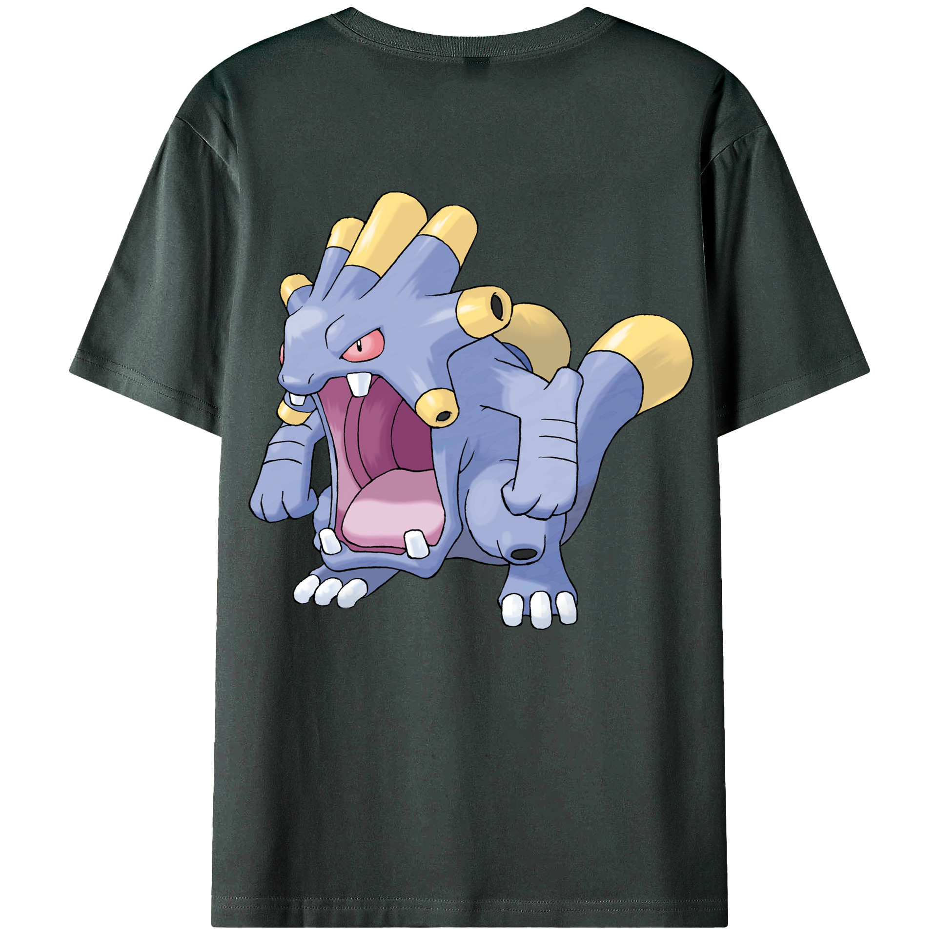 （画像用） ポケットモンスター Pokémon 綿100％ メンズ半袖Tシャツ（バックプリント） 通気性